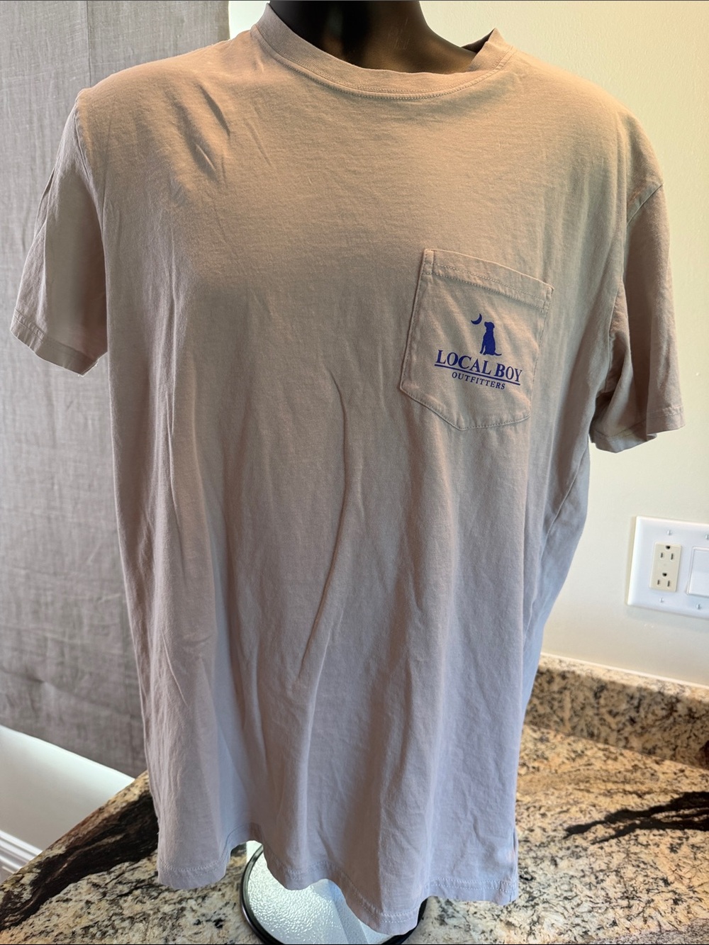 Local Boy Outfitters Men's Short Sleeve Pocket Tee in Light Pink